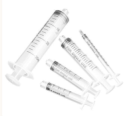 Vitrex 3-part disposable Leur Lock syringes, 100 pieces
